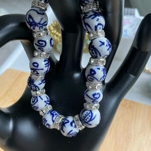 Blue and White Bracelet